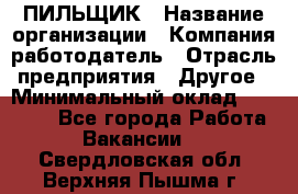 ПИЛЬЩИК › Название организации ­ Компания-работодатель › Отрасль предприятия ­ Другое › Минимальный оклад ­ 35 000 - Все города Работа » Вакансии   . Свердловская обл.,Верхняя Пышма г.